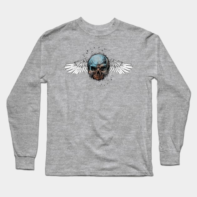 Skull Angel Long Sleeve T-Shirt by ShawneeRuthstrom